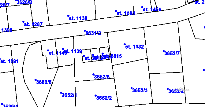 Parcela st. 2815 v KÚ Kraslice, Katastrální mapa