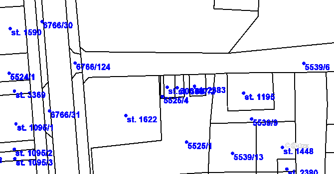 Parcela st. 3067/1 v KÚ Kraslice, Katastrální mapa