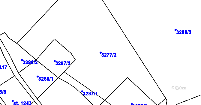 Parcela st. 3277/2 v KÚ Kraslice, Katastrální mapa
