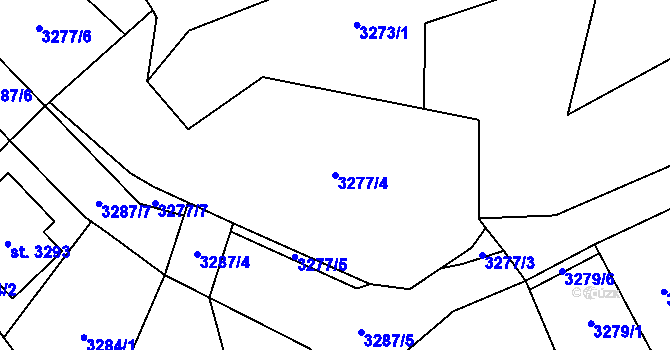 Parcela st. 3277/4 v KÚ Kraslice, Katastrální mapa