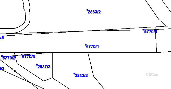 Parcela st. 6770/1 v KÚ Kraslice, Katastrální mapa