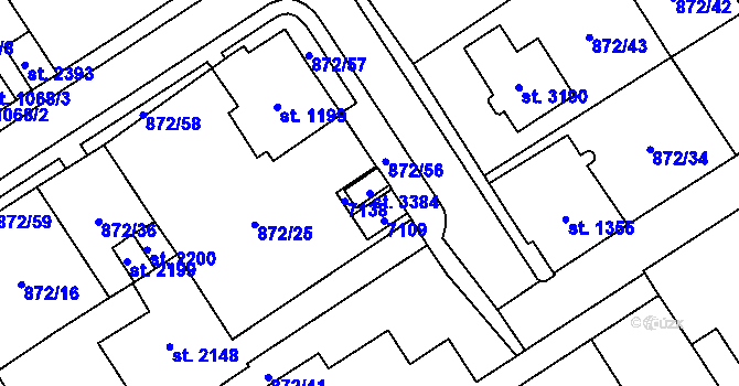 Parcela st. 3384 v KÚ Kraslice, Katastrální mapa