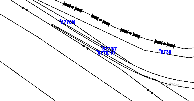 Parcela st. 6770/10 v KÚ Kraslice, Katastrální mapa