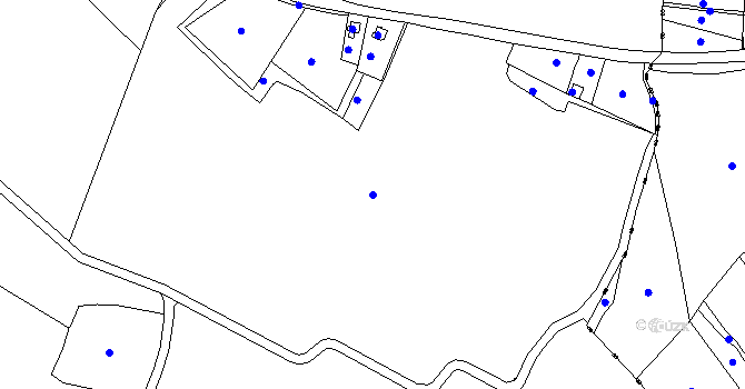 Parcela st. 1026/6 v KÚ Krásná u Kraslic, Katastrální mapa