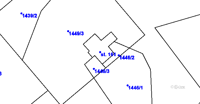 Parcela st. 161 v KÚ Krásná pod Lysou Horou, Katastrální mapa