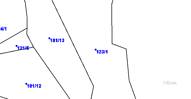Parcela st. 123/1 v KÚ Krásná pod Lysou Horou, Katastrální mapa
