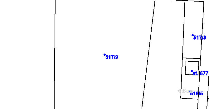 Parcela st. 517/9 v KÚ Krásná pod Lysou Horou, Katastrální mapa