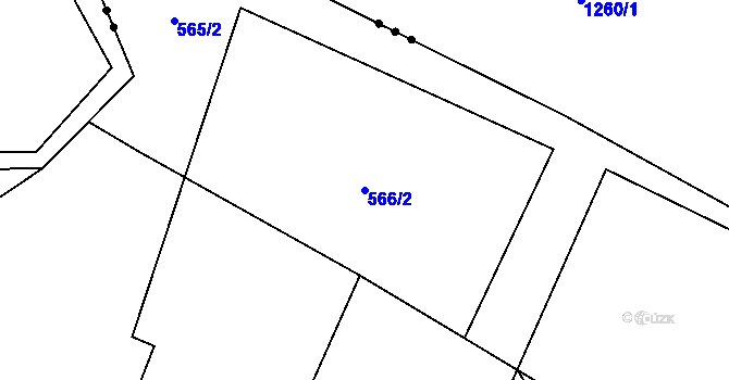Parcela st. 566/2 v KÚ Krásná pod Lysou Horou, Katastrální mapa