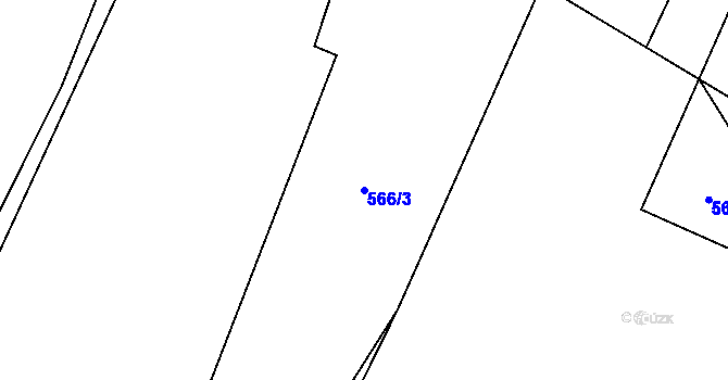 Parcela st. 566/3 v KÚ Krásná pod Lysou Horou, Katastrální mapa