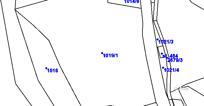 Parcela st. 1019/1 v KÚ Krásná pod Lysou Horou, Katastrální mapa