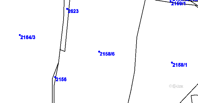 Parcela st. 2158/6 v KÚ Krásná pod Lysou Horou, Katastrální mapa