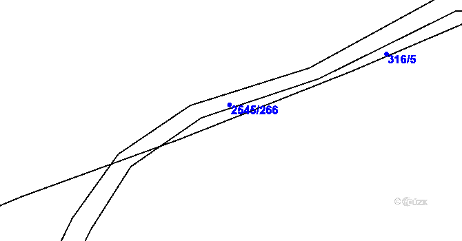 Parcela st. 2545/247 v KÚ Krásná pod Lysou Horou, Katastrální mapa