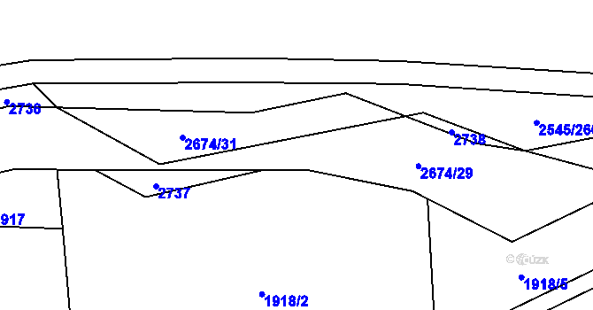 Parcela st. 2674/29 v KÚ Krásná pod Lysou Horou, Katastrální mapa