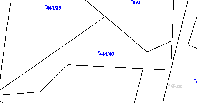 Parcela st. 441/40 v KÚ Krásná pod Lysou Horou, Katastrální mapa