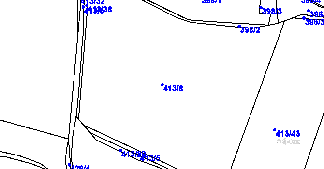 Parcela st. 413/8 v KÚ Krásná Hora nad Vltavou, Katastrální mapa