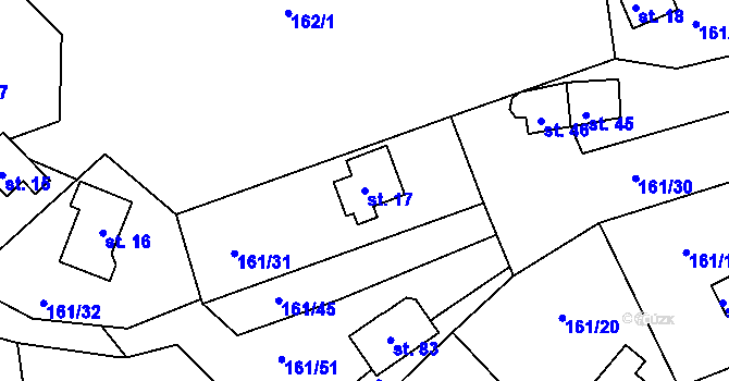 Parcela st. 17 v KÚ Švastalova Lhota, Katastrální mapa