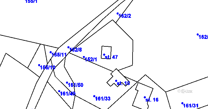 Parcela st. 47 v KÚ Švastalova Lhota, Katastrální mapa