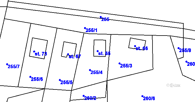 Parcela st. 65 v KÚ Švastalova Lhota, Katastrální mapa