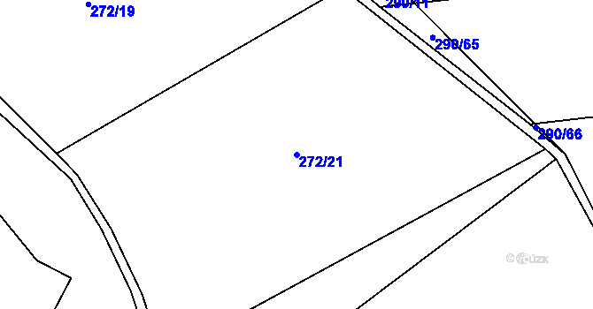 Parcela st. 272/21 v KÚ Vletice, Katastrální mapa