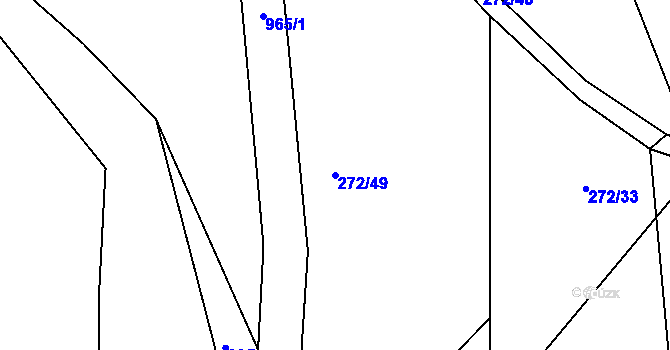 Parcela st. 272/49 v KÚ Vletice, Katastrální mapa