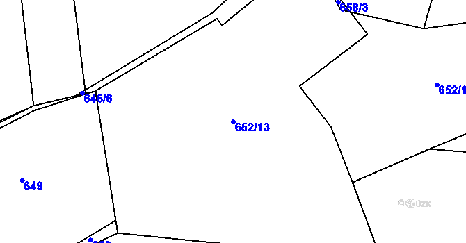 Parcela st. 652/13 v KÚ Vletice, Katastrální mapa