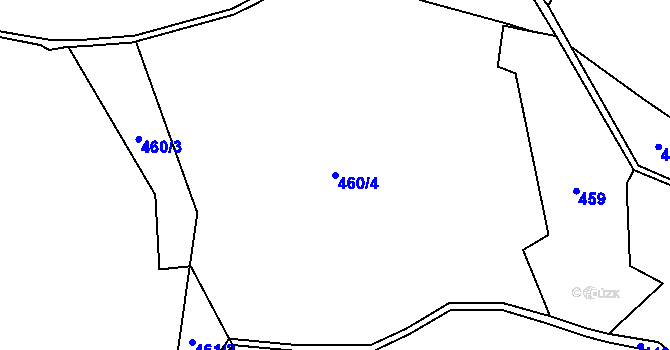 Parcela st. 460/4 v KÚ Krásná Studánka, Katastrální mapa