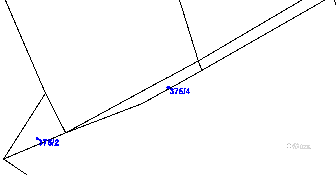 Parcela st. 375/4 v KÚ Krásné nad Svratkou, Katastrální mapa