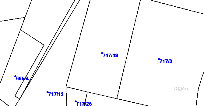 Parcela st. 717/19 v KÚ Krásné nad Svratkou, Katastrální mapa