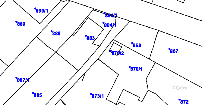 Parcela st. 882/4 v KÚ Krásné Pole, Katastrální mapa