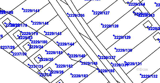 Parcela st. 2229/323 v KÚ Krásné Pole, Katastrální mapa