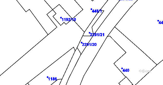 Parcela st. 2291/20 v KÚ Krásné Pole, Katastrální mapa