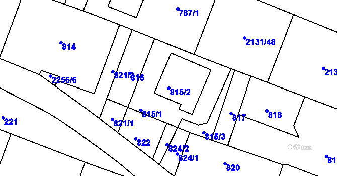 Parcela st. 815/2 v KÚ Krásné Pole, Katastrální mapa