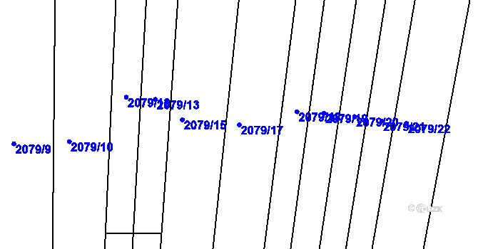 Parcela st. 2079/17 v KÚ Krásné Pole, Katastrální mapa