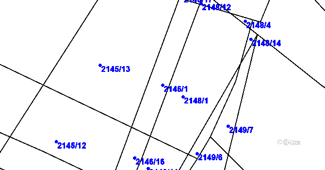 Parcela st. 2146/1 v KÚ Krásné Pole, Katastrální mapa