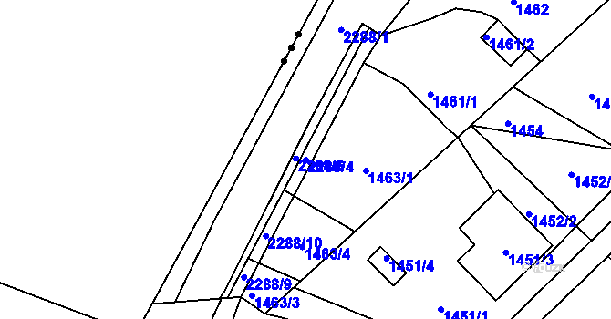 Parcela st. 2288/4 v KÚ Krásné Pole, Katastrální mapa