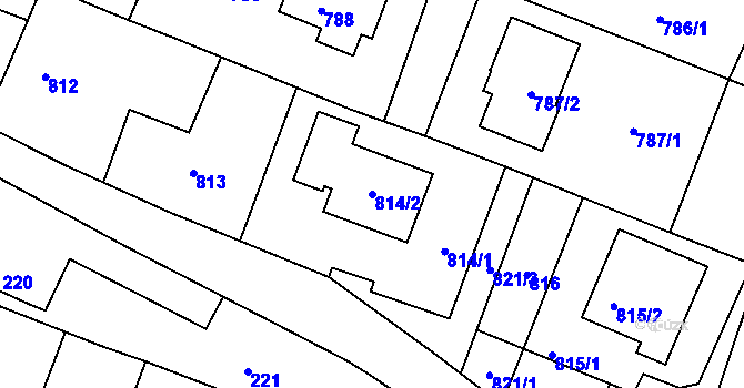 Parcela st. 814/2 v KÚ Krásné Pole, Katastrální mapa
