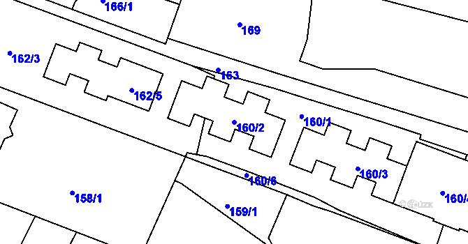 Parcela st. 160/2 v KÚ Krásné Pole, Katastrální mapa