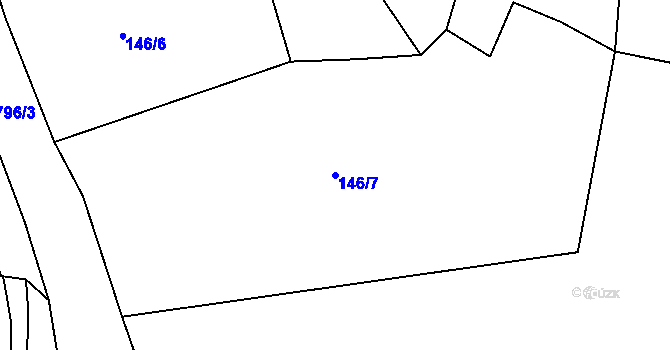 Parcela st. 146/7 v KÚ Háje nad Teplou, Katastrální mapa