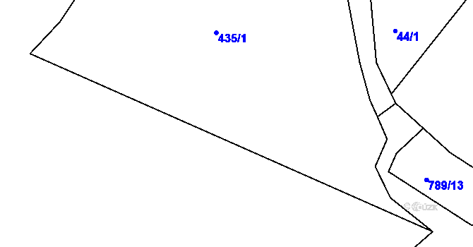 Parcela st. 822 v KÚ Háje nad Teplou, Katastrální mapa