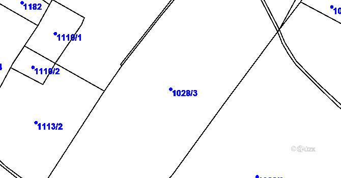 Parcela st. 1028/3 v KÚ Krasov, Katastrální mapa
