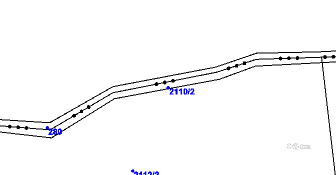 Parcela st. 2110/2 v KÚ Krasov, Katastrální mapa