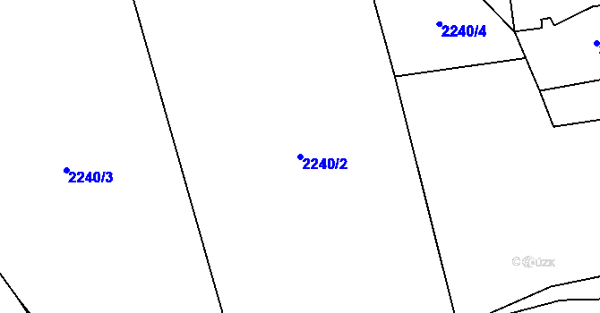 Parcela st. 2240/2 v KÚ Krasov, Katastrální mapa