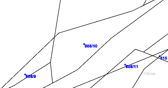 Parcela st. 808/10 v KÚ Krašlovice, Katastrální mapa