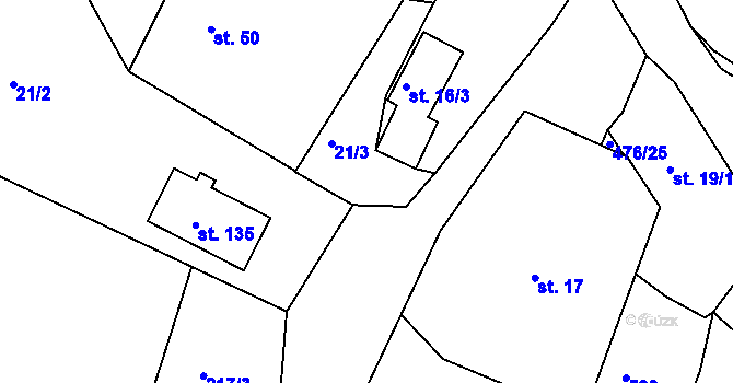 Parcela st. 476/18 v KÚ Krašovice u Plzně, Katastrální mapa