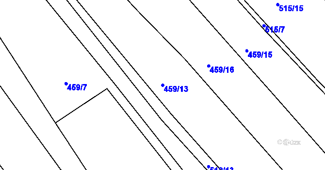 Parcela st. 459/13 v KÚ Krašovice u Plzně, Katastrální mapa