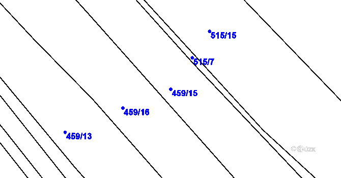 Parcela st. 459/15 v KÚ Krašovice u Plzně, Katastrální mapa