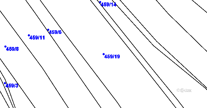 Parcela st. 459/19 v KÚ Krašovice u Plzně, Katastrální mapa