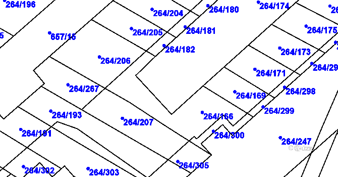 Parcela st. 264/2 v KÚ Kratochvilka, Katastrální mapa