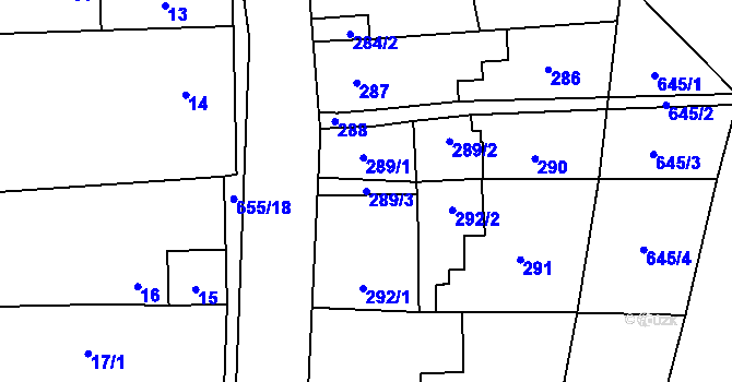 Parcela st. 289/3 v KÚ Kratochvilka, Katastrální mapa