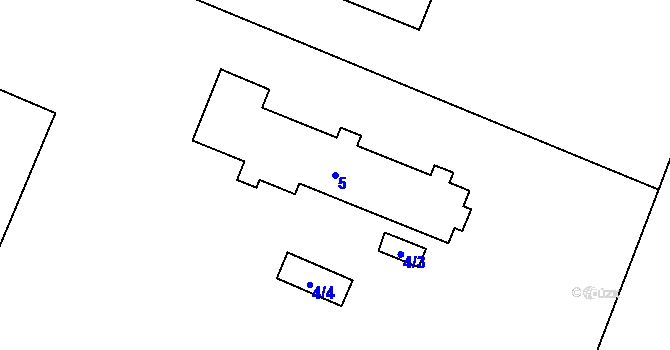 Parcela st. 5 v KÚ Kratonohy, Katastrální mapa